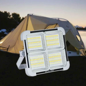Portable Solar Powered LED Lights for Outdoor Camping & Household Emergency Flip Battery Floodlights for Garden Use