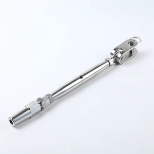 Stainless Steel 316 Cable Hardware Swageless Pipe Turnbuckle With Leg Screw Jaw Swage Terminal