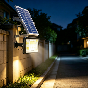 Durable Waterproof Solar Flood Lights Outdoor 100W 200W Led for Garden Courtyard and Security Lighting No Wiring Needed