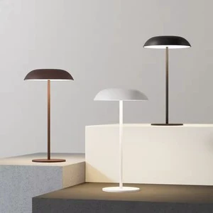 Rechargeable Touch Desk Lamp with Eye Protection Dome Metal Shade for Bedroom Bedside Restaurant Bar Atmosphere Light Decoration