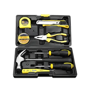 8Pcs Home Practical Tool Set with Claw Hammer Wire Cutters and Digital Tester for Basic Repairs