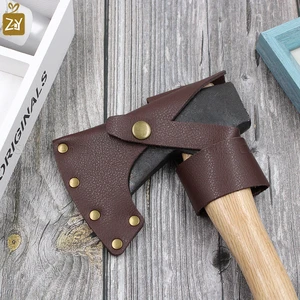 Portable Genuine Leather Axe Holder Case Foldable Tool Bag For Secure Axe Storage For Camping Outdoor Travel
