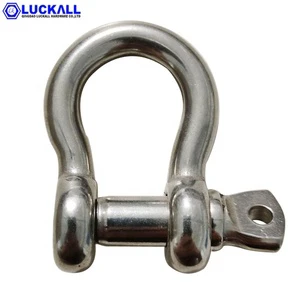 High Quality Stainless Steel 316 Us Type Forged BC Bow Shackle With Screw Pin 5/16