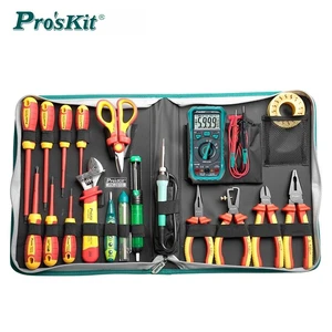 Pro'skit PK-2810H Insulated VDE Electrician Set New Energy Stainless Steel Tools CRV Case Pack for Electric Vehicle Maintenance