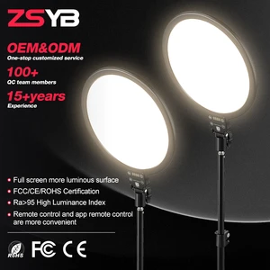Professional Led Video Light 24W Round Panel Light Video Studio Led Lighting For Live Streaming Youtube Led Fill Light