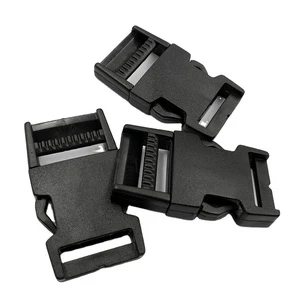 Black Single Adjust Release Buckles Plastic Side Release 25MM Buckles Black Adjustable Buckles