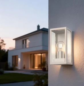 Decorative Stainless Steel Waterproof Glass Shade E27 15w Ac-110-240v Vintage Garden Wall Light Lamp Outdoor