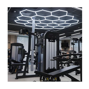 Indoor Garage Light for Auto Detailing Honeycomb Design LED Interlocking Installation for Car Wash Beauty Shop Workshops