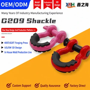 Custom Oem Alloy Steel Hot Dip Galvanized Bolt Type D Shackle Bow Shackle High Strength Shackle
