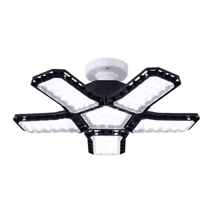 Practical Hot Sale 80W High Power Garage Workshop Lamp Hexagon Led Foldable 5 Adjustable Panels Car Shop Lights