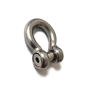 Stainless Steel Bow Shackle with Hexagon Socket for Marine and Industrial Rigging Aplications