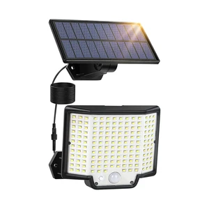 Outdoor Solar Spotlights Flood Wall Light with Remote Exterior Solar Lights Super Bright Solar Street Waterproof