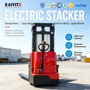 Electric Forklift Stacker Battery Lift Stacker 1000kg 2500kg Solid Wheels Compact Design Workshop Material Flow