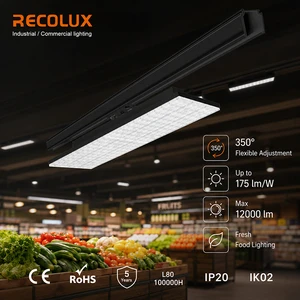 90 Degree LED Linear Track Panel Light Balanced Wide Area Lighting for Office and Retail Store
