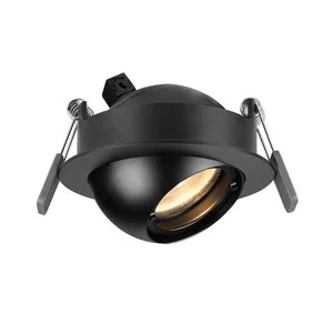 Open Hole 75mm Dimmable Narrow Beam Angle Zoomable 7W RA>90 COB LED Downlight for Hotel Restaurant Residential Lighting