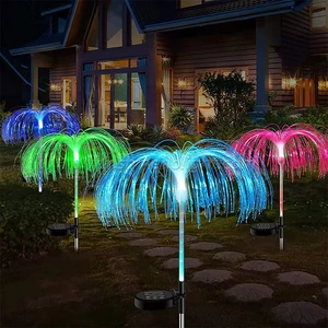 Solar Jellyfish Light Outdoor Waterproof Flowers Garden Lamp 7 Color Changing Landscape Yard Patio Pathway Christmas Light