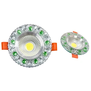 Factory Price Hot Selling LED Crystal Spotlight, Household Living Room LED Embedded Color Ceiling Hole Light
