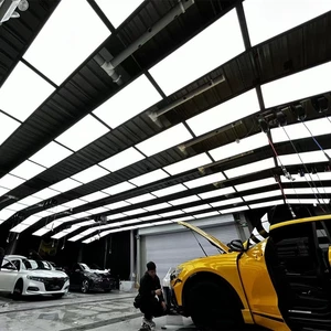 CE Car Wash Garage Car Detailing LED Panel Light Room Hexagonal Light Ceiling Detailing Lights Garage