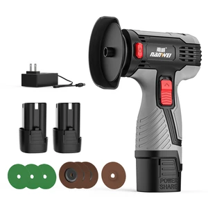 16.8V 3-inch Cordless Brushless Trigger Angle Grinder 18000rpm CNC Polisher Grinding Disc DIY Industrial Use 2.0AH Battery