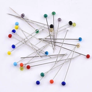 Assorted Color Glass Ball Head Sewing Pins for Needle Work-for Sewing and Knitting