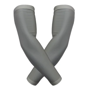 Custom Solid Polyester Spandex Sports Arm Sleeves Sets UV Protection Quick Dry Compression Baseball Football Cycling Wear Unisex