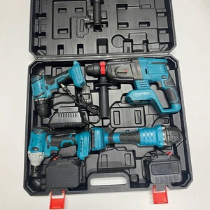 Electric Cordless Tool Set Combo 4 Kits 21v/48v Cordless Drills Battery DIY Electric Wrench Bit Holder