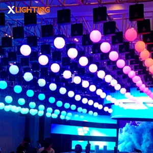 DMX512 Led Kinetic Ball with Winch System RGBW Hanging Art Lighting LED Kinetic Lights