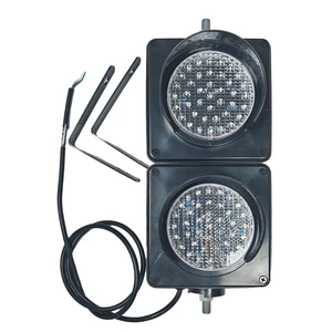 Lightweight PC LED 100mm Red/Green 2-Light Traffic Light Housing L-Bracket Mount 300M Visibility 2-Year Warranty High Intensity