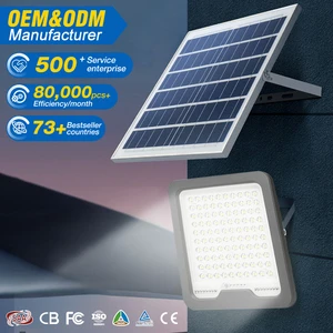 Commercial High Lumen High Quality Outdoor Waterproof IP65 100w 200w 300w 400w 500w ABS Solar Flood Light