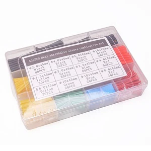 fscat PE heat shrinkable silicone tube corrosion resistance electrical cable shrinkable sleeving tubes set