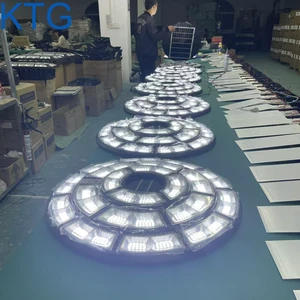 UFO Design -round Solar Street Light with ABS Material Reflective Cup Flood for Solar Garden Farm Parking Lot Landscape Lamp