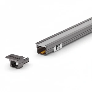Solderless Embedded LED Cabinet Light DC12V 7W 10x10mm Groove Clip Lock Any Cutting Motion Sensor Wardrobe Linear Profile Light