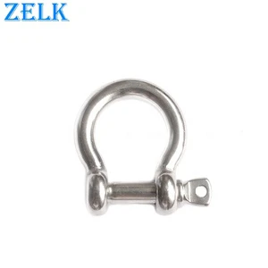 High-Polished Stainless Steel Bow Shackle with Pin Rigging Hardware for Marine and Mining Applications