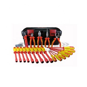 TAIWAN CALIBRE 25pc VDE Insulated Hand Electrician Tools Set Deluxe with Hard Case