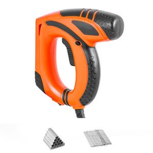 20V Electric Nail Gun 2-in-1 Staple & Brad Nailer 18 Gauge 5/8 Inch 1000 Pcs Staples & Nails Air-Powered for Home Improvement