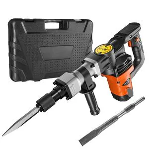 1400W Electric Hammer Jack Concrete Breaker with 2 Chisel Bit Power Demolition Drill Model D0100HPW9J7