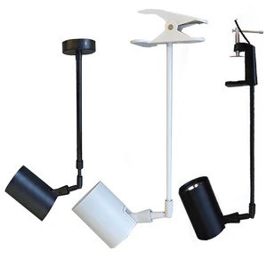 Exhibition Lighting COB Spotlights Telescopic Long Pole Exhibition Advertising Truss Clamp Long Arm LED Exhibition Light