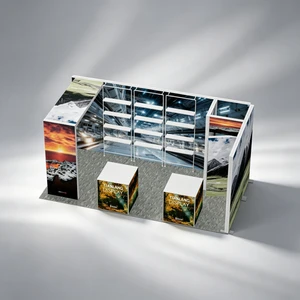 10 X20 Booth Layouts International Fairs and Exhibitions Custom Light Box Metal Rectangle stands