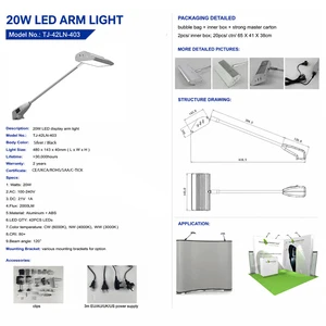 Exhibit Arm Light High CRI Booth Spotlight Universal Clamp for Product Display Exhibition Stands and Marketing Events