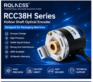 ROUNDSS RCC38 Rotary Encoder 5000PPR PNP /NPN Encoder for Packaging Machine Automation