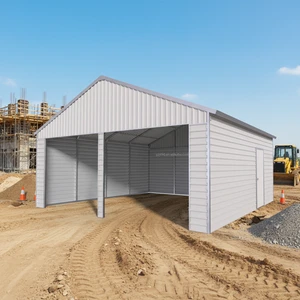 SG3040 Steel Frame Carport For 2 Cars Metal Storage Double Vehicles Garage Prefab Garage Outdoor Carport Weatherproof