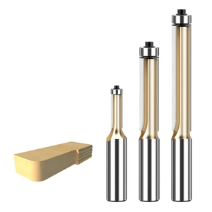 Tideway Wood Trimmer Bits CNC Edge Trimmer Tool Woodworking 1/4 Shank 1/2 Inch Flush Trim Router Bit For Wood With Bearing