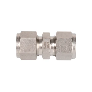 ROKE Type Carbon Steel Compression Double Ferrules Union Tube Fittings High Pressure UNF/UNC Thread Forged Zinc Plated For