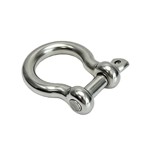 Heavy Duty Stainless Steel D Shackle Marine Grade Bow Shaped Rigging Connector for Sailing Lifting and Outdoor Use
