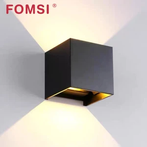 FOMSI 6W LED Aluminum Outdoor Wall Light Outside House Decorative IP65 up and Down Lighting Garden Lamp for Hotel Home