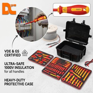 VDE Insulated 49PCS 1000V High Voltage Electrician Tool Set OEM Custom Household Electrical Repair Kit Insulated Screwdriver