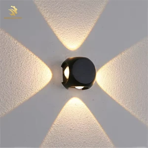 Minimalist Cross-Shape LED Wall Lamp Ball Design Aluminum for Garden Hotel Corridor Hallway Balcony Decorative Lighting