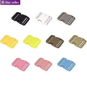 Heavy Duty 1.5'' Quick Release Dual Adjustable Plastic Buckle Belt Buckle Bag Strap Sliding Buckle Tactical Backpack Lock Buckle