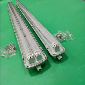5 Years Warranty T8 Double-tube Led Waterproof Dustproof Lamp 2x18W 2x36W IP65 Tri-proof Dimmable 5000K Daylight Light Fixture