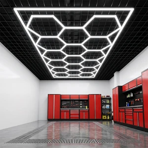 Hot Sale Easy Install Garage Honeycomb Light Hexagonal Led Light Garage Use Grid Ceiling Light for Car Wash